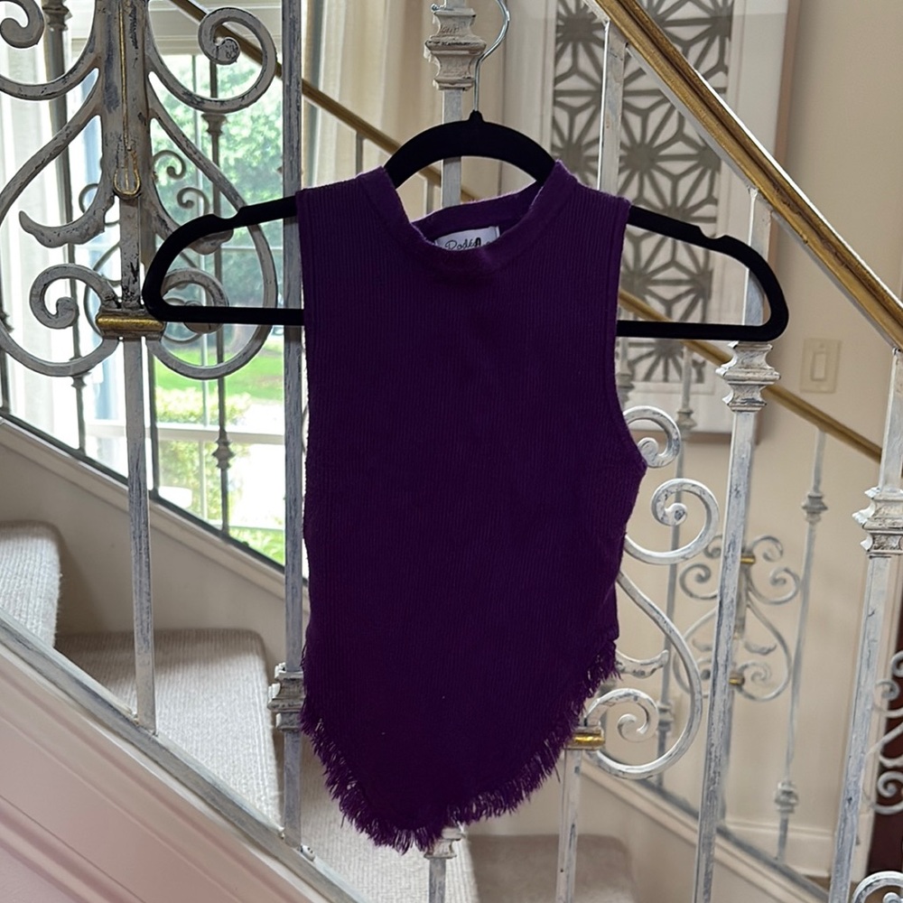 Purple Top with Fringe